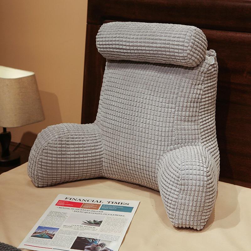 Solid Color Comfortable Stress Reducing Pillows Minimalist Soft Breathable Backrest Cushion At The Bedside Sofa Neck Waist Support Cushion