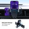 Car Phone Holder Mount, 2025 Upgrade Auto Locking Universal Phone Holder with Hook Clip for Car Air Vent for 4.5-7 inch Devices