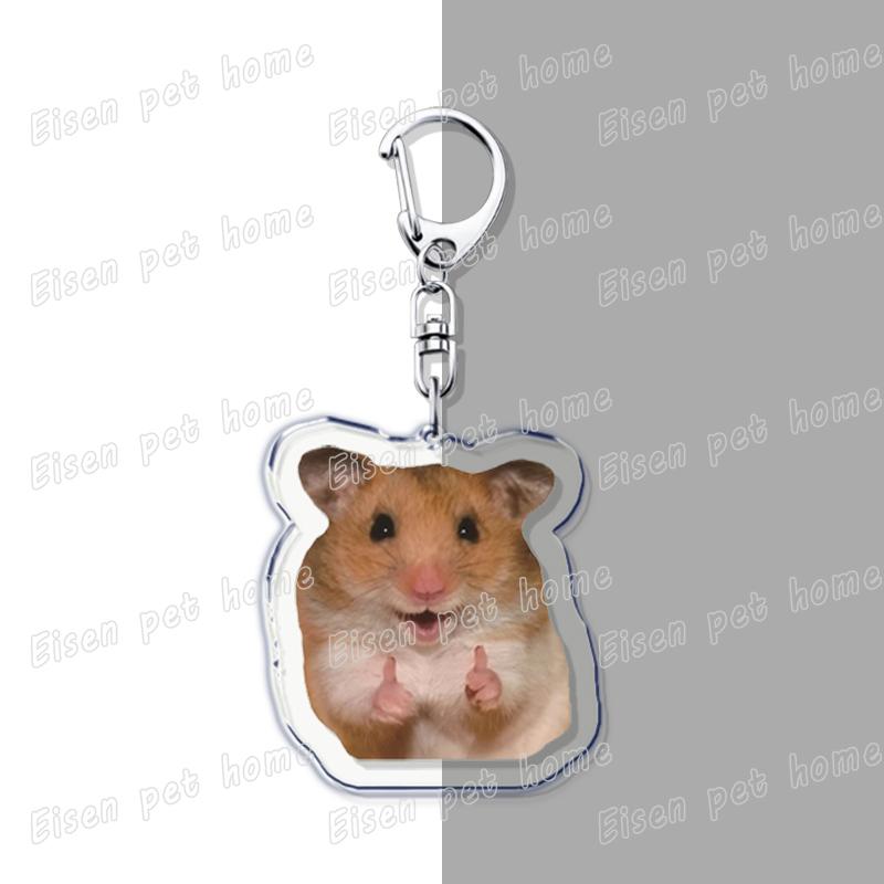Cute Hamster Keychains for Accessories Bag Wiwiwi Cat OIIA OIIA Meme Uia Meow Car Key Chain Ring Jewelry Gifts Keyrings