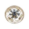 Retro Industrial Style Remote Control Ceiling Fan with Invisible Light and Wrought Iron Finish
