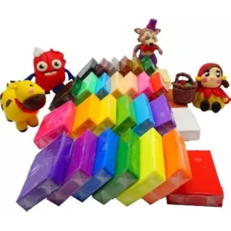 Eclet (Pack Of 12) Air Dry Clay, Colorful Children Soft Clay, Creative Art Crafts, Gifts For Kids-Multi Color. Non-Toxic