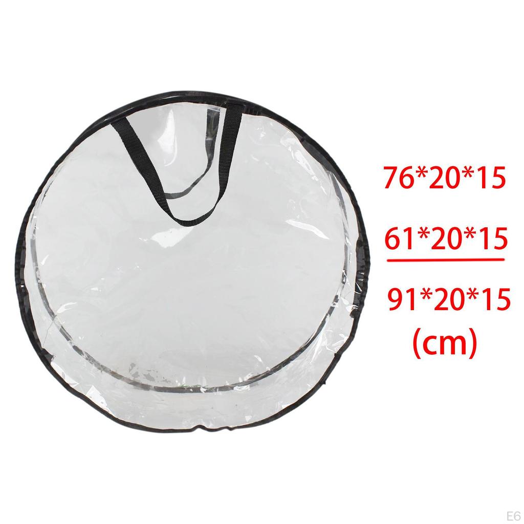 Christmas Wreath Storage Bag Clear Round Portable Holder for Easter Festival Garland