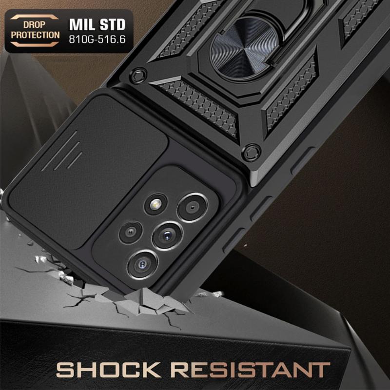 Armor Bumpers Case For Samsung Galaxy S24 S23 S22 S21 Ultra S20 Plus A53 A54 S20 FE Note 20 S23 FE Slide Camera Lens Cover