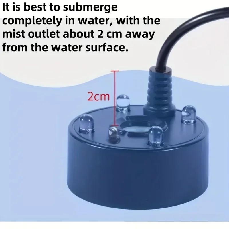 Halloween LED Mist Fogger - USB Powered Aquarium Diffuser, RGB Lights for Fish Tank, Witch Cauldron & Mystical Halloween Decor