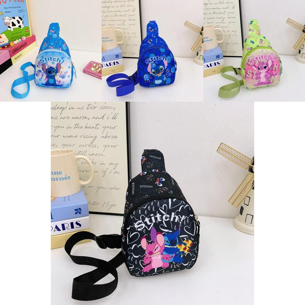 Stitch Kids Mini Crossbody Bag With Durable Nylon Material For Preschool Children