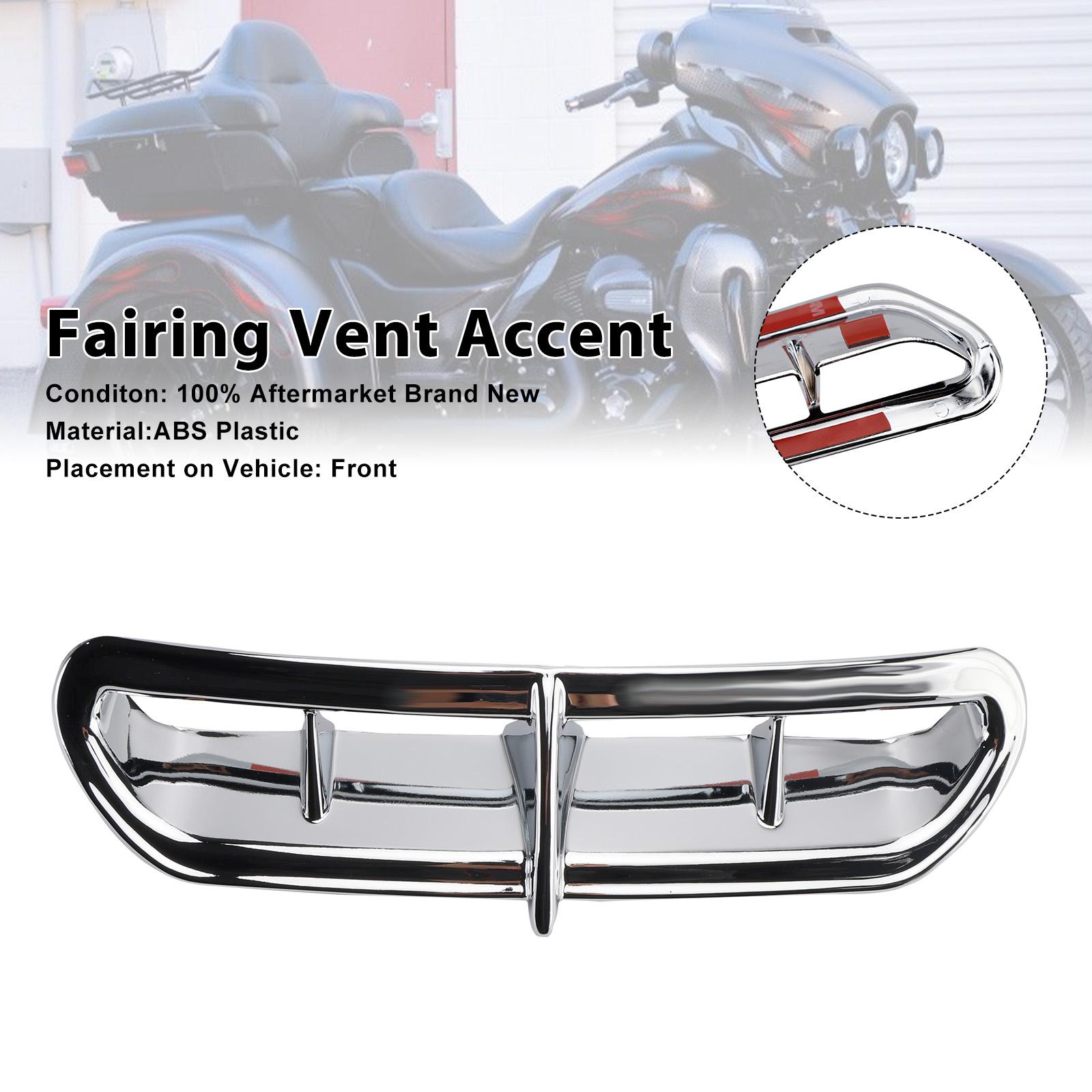 

Fairing Vent Accent For Touring Electra Street Trike Glide Ultra 2014-2022 Chrome