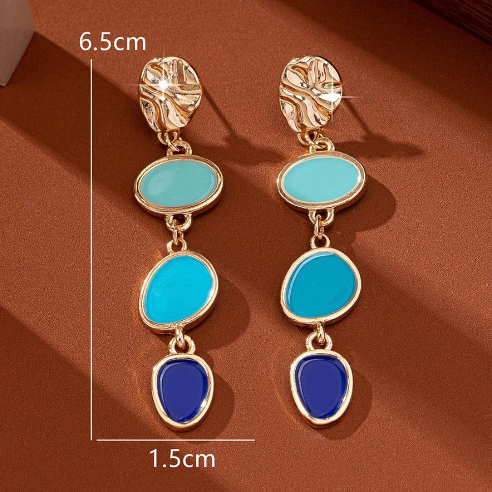 Casual Vintage Earrings Niche Design Contrasting Earrings Trendy Colored Earrings Gifts