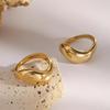 Abstract Design Retro 18K Gold Plated Ring - Cool European & American Style