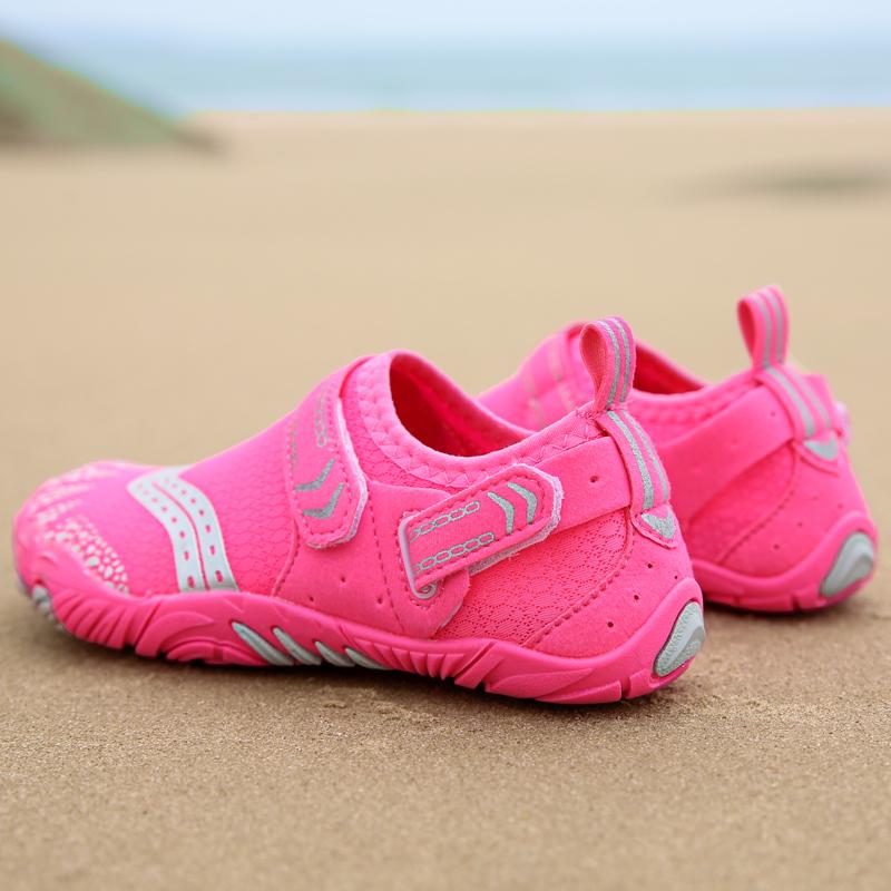Quick Drying Wading Sneakers for Boys Girls Breathable Kids Swimming Aqua Shoes Anti-slip Lightweight Water Sports Shoes for Surfing Diving Boating