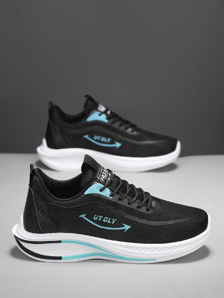 

Men s Breathable Mesh Running Shoes Lightweight Comfortable Sports Sneakers Non-Slip Marathon Training Shoes Casual Footwear 44 чёрный