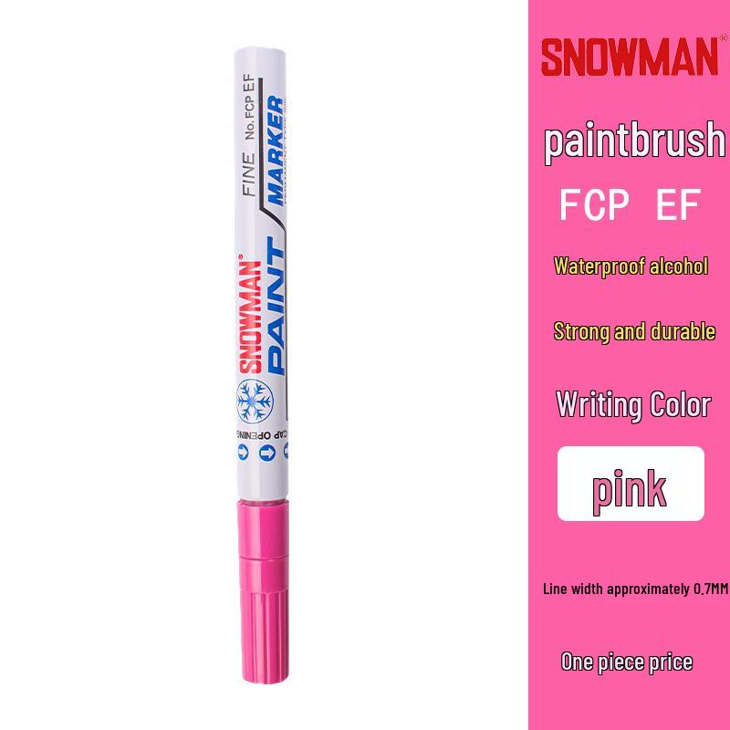 Snowman Fine Needle Tip Paint Marker - Black & White, Low Halogen, Eco-Friendly, EFWP-12