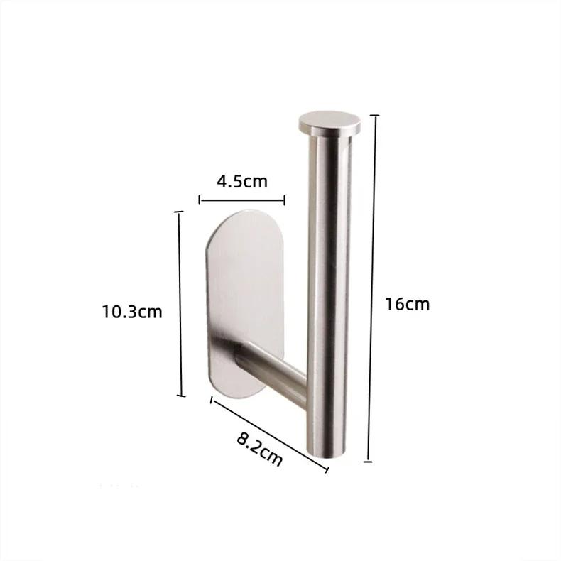 

Держатель для туалетной бумаги без сверления SUS304, самоклеящийся настенный диспенсер для рулонов полотенец из нержавеющей стали для ванной комнаты и кухни