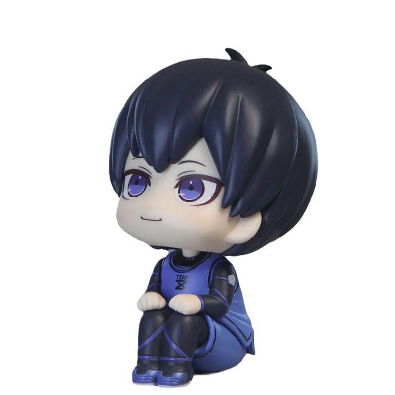 Football Anime Figure Reo Mikage Rin Itoshi Nagi Seishiro Action Collection Model Sae Figurine Doll Gift look up Round Sensory Compression Bouncy 10CM