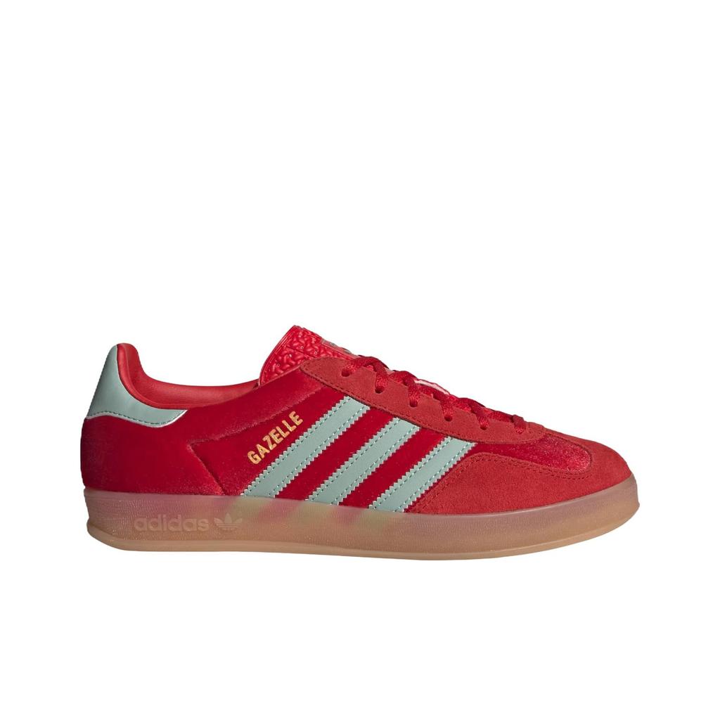 adidas Gazelle Indoor Better Scarlet Green Velvet Women Sneakers Red Hazy-Green Gum IG6786