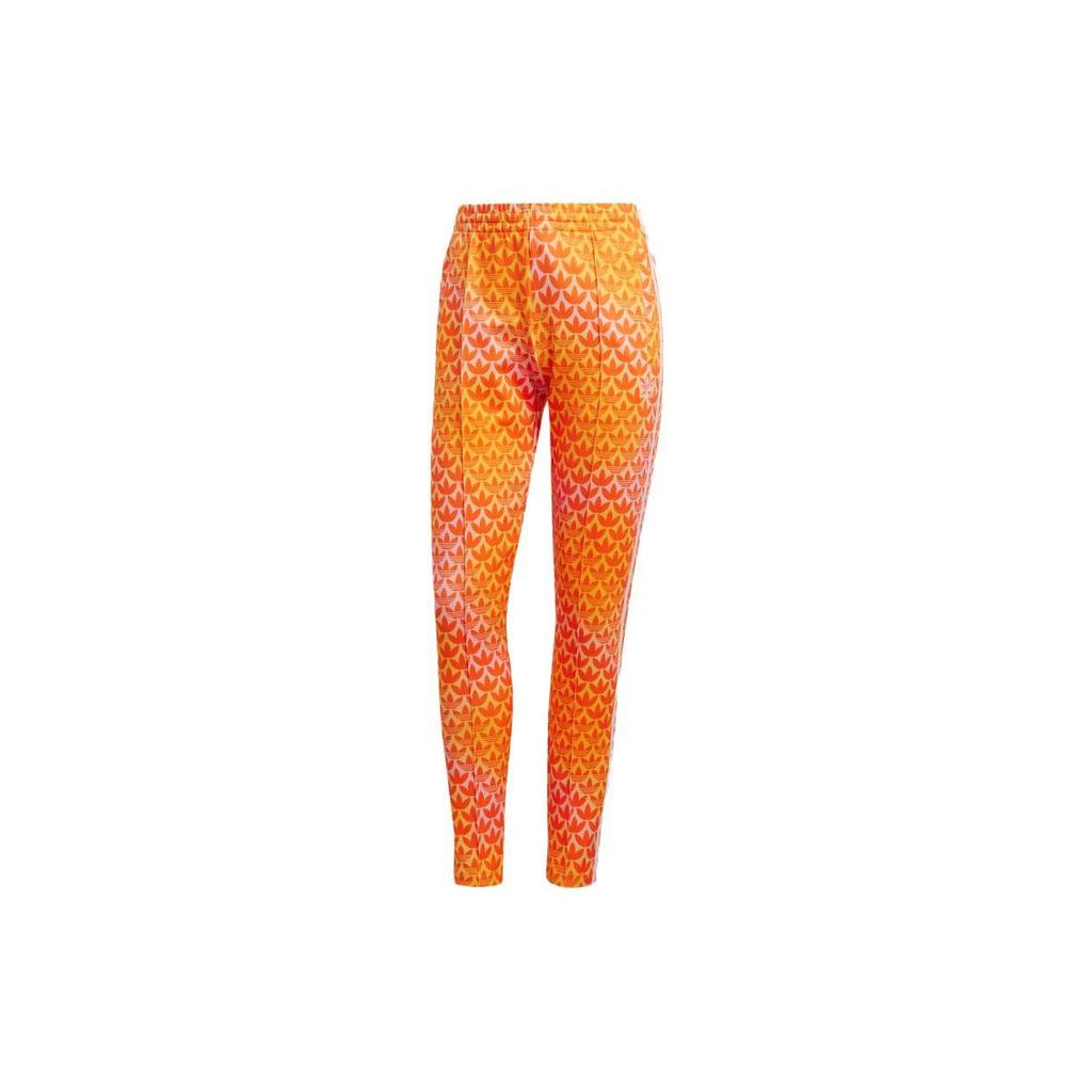orange adidas leggings