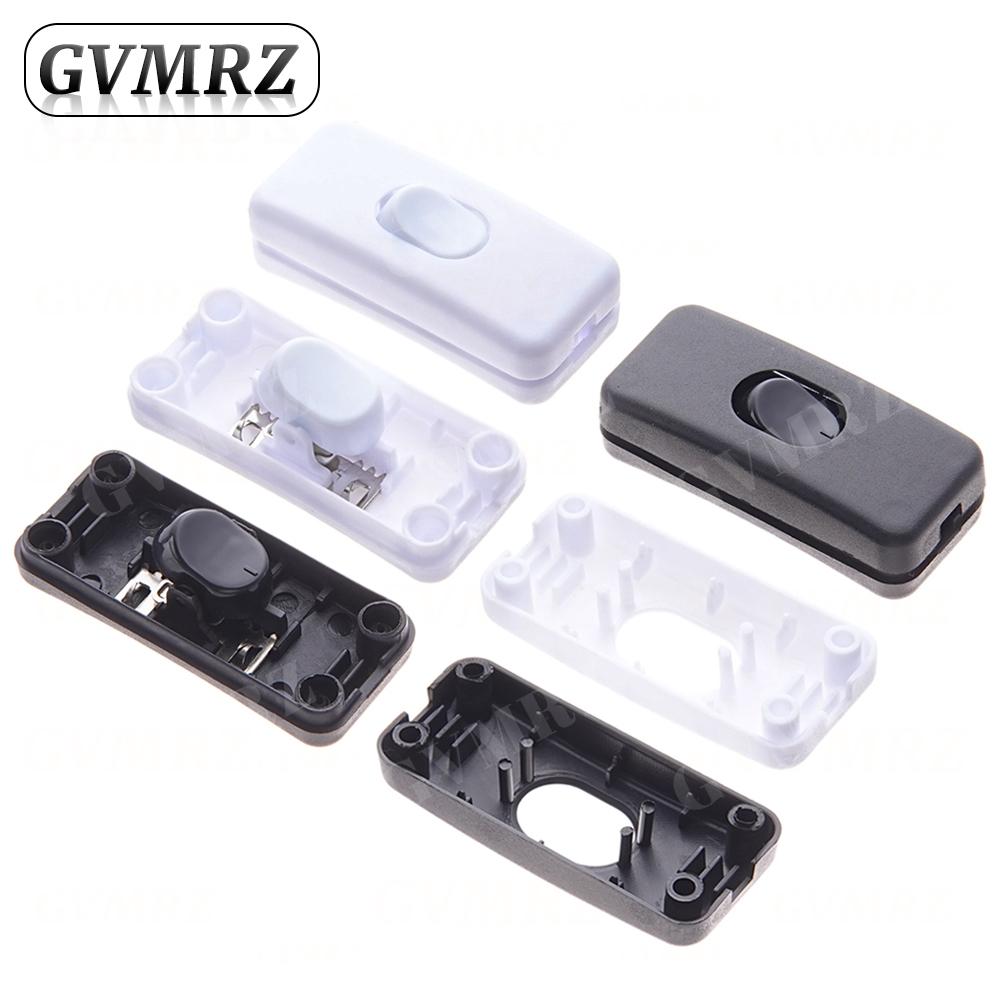 2PCS Light Switch AC 0-250V 6A Lnline ON/OFF Table Desk Lamp Cord Cable Toggle Rocker Switches Control For LED Lighting