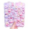 Conjunto de 2 Adesivos Fofos de Personagens 3D para Água DIY Populares com Meninas Adesivos Puku-Puku, Agendas, Cadernos, Smartphones, Garrafas, Decorações,