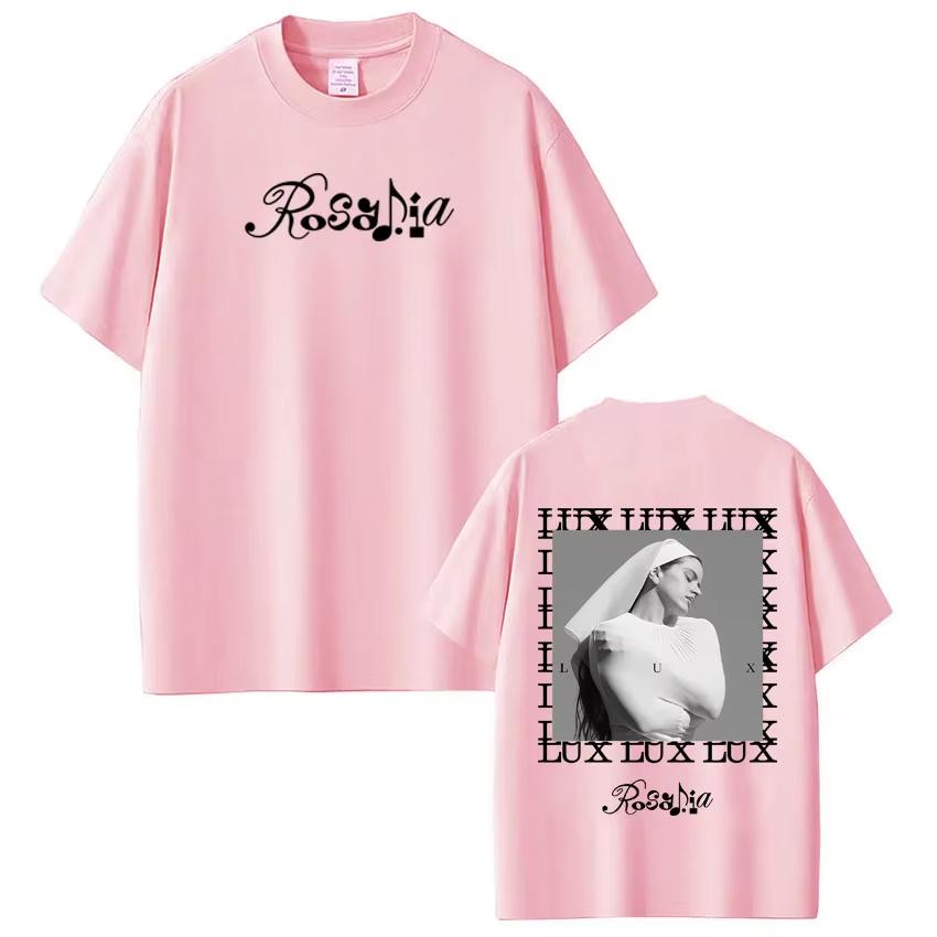 Singer Rosalía LUX Album Tour 2026 Print T Shirt Men Women Fashion Tshirt Shortsleeved Cotton Summer Vintage Aesthetic Top