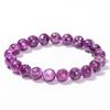 Natural Purple Emerald Bead Bracelet Purple Amethyst Bead Bracelet