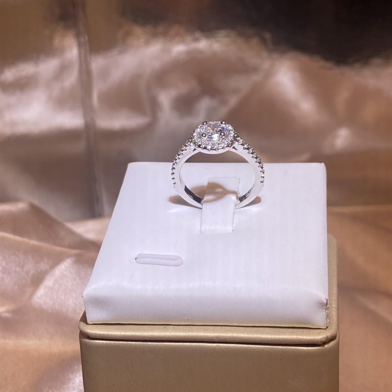 Style Handkerchief Ring Women's Korean Style Luxury Micro Inlay Ring Wedding Ring