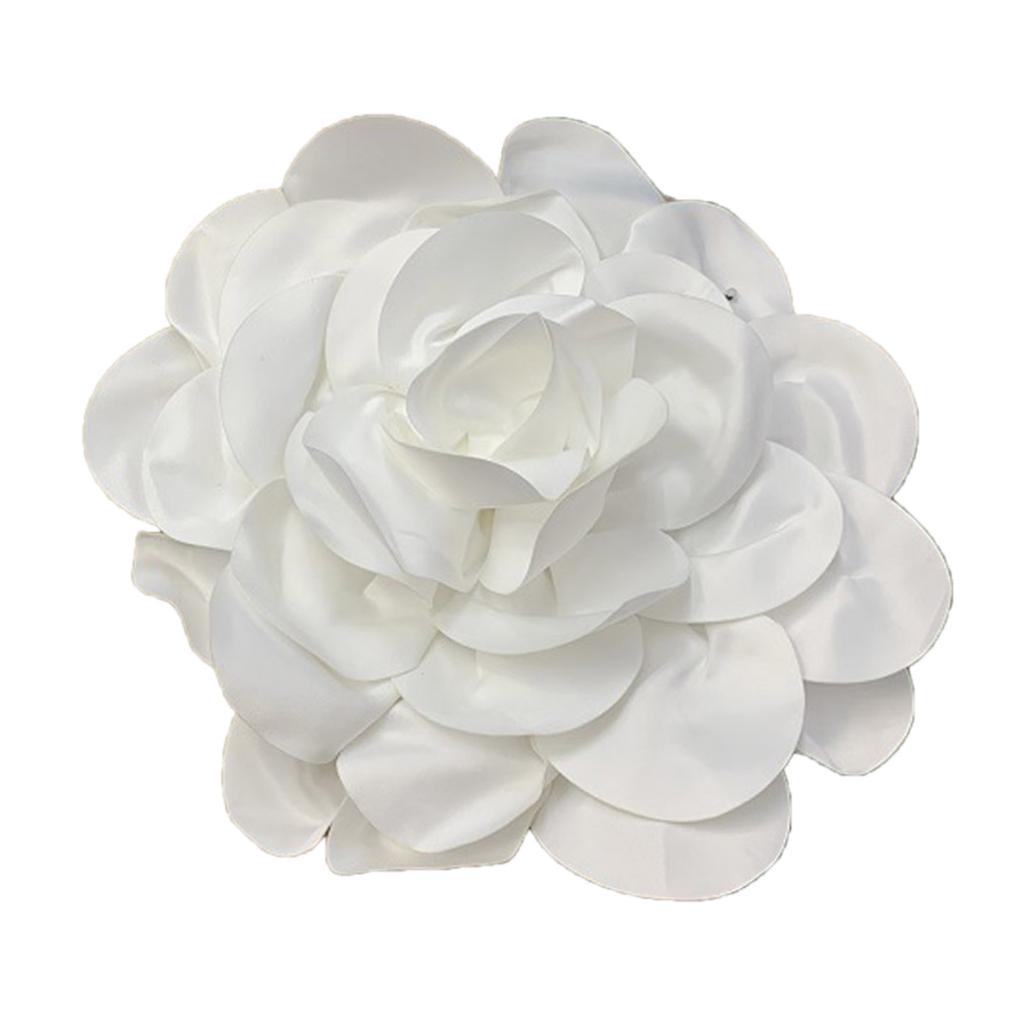 Elegant 24cm Handmade Lapel Pin Beautiful Satin Flower Lapel Pin Delicate Brooch Jewelry for Work and Business