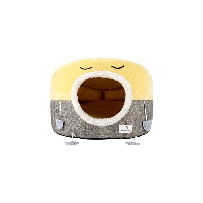 

Dual Pet Supplies Use Cat Dog Nest Cartoon Smiley Soft Warm Sleep Comfortable
