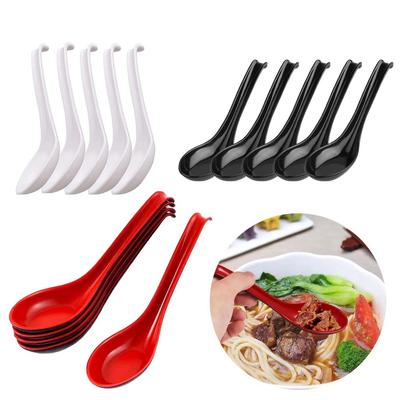1/3/5pcs Japanese Style Long Handle Soup Spoon Ramen Ladle Spoon For Ramen Noodle Soup Hot Pot Scoop Nder Kitchen Utensil