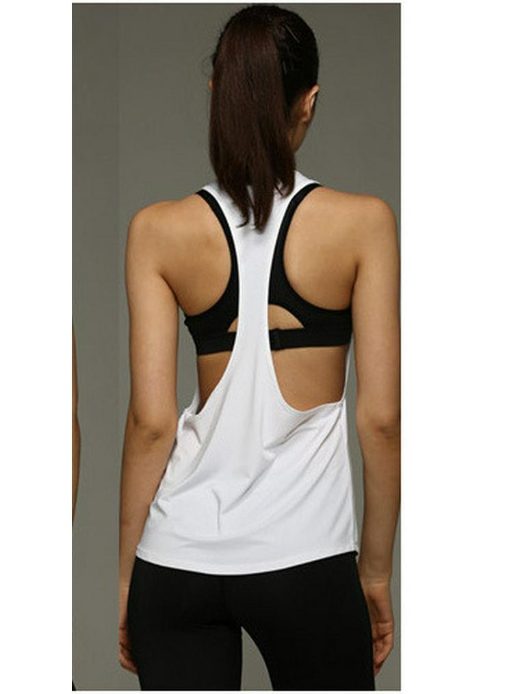 

Женский быстросохнущий жилет для йоги без рукавов - Дышащий и эластичный фитнес-топ S белый