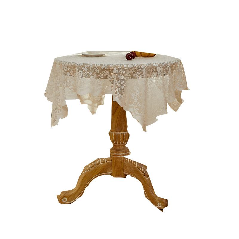 European Oil-Proof Lace Hollow Table Cloth Light Luxury High-End Tea Table Cloth Refrigerator Cloth Long Tablecloth
