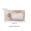 Minimalist Zinc Alloy Pendant Necklace With Chunky Chain Women Geometric Design Layering Style Gold