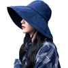 Wide Brim Bucket Hat - UPF50+ Protection Travel Beach Sun Hat with Semi-Rigid Adjustable Foldable Brim