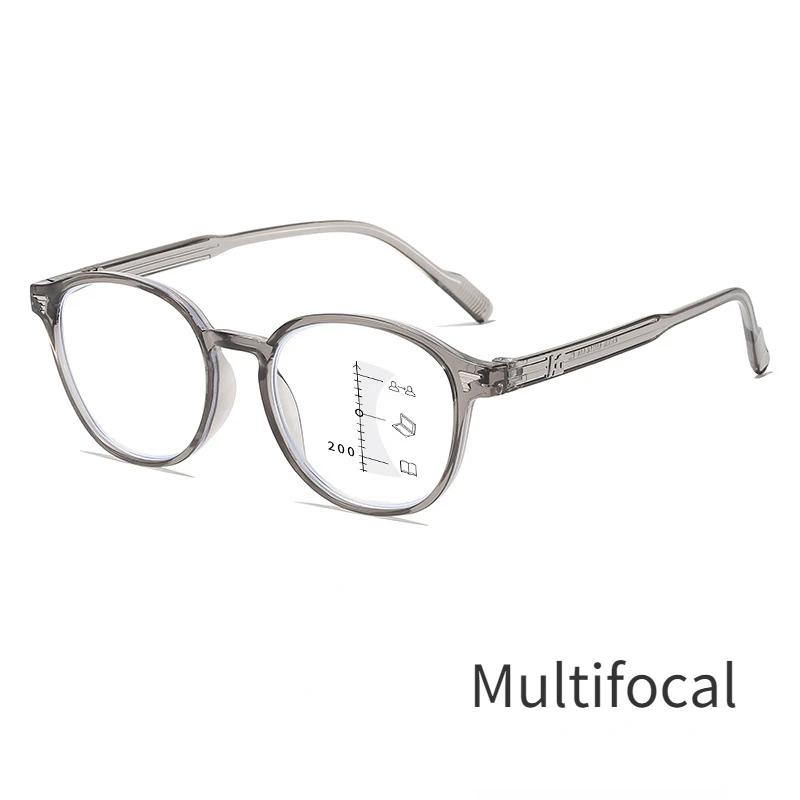 

Fashion Love Shaped Progressive Prescription Glasses Multifocal Reading Eyewear For Women Men Ultra Light Round Far Sight Goggle 4.0