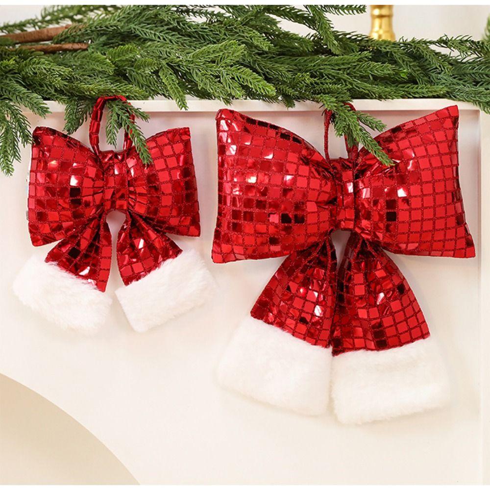 Creative Design Christmas Sequin Bow Bow Pendant Christmas Tree Ornament  Christmas Tree Decor