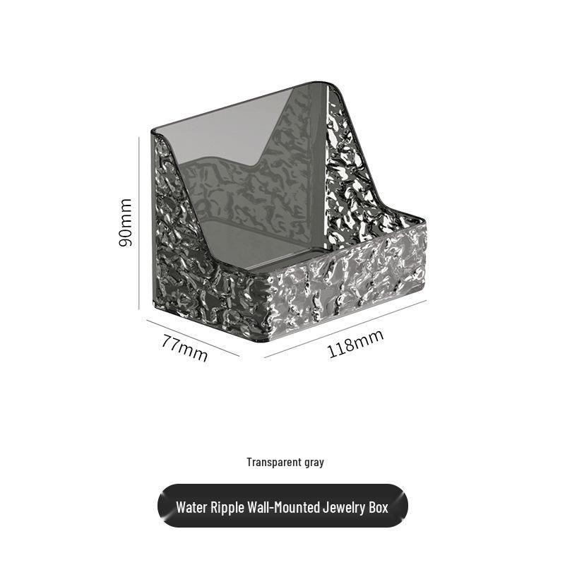 Caixa de Armazenamento de Banheiro de Parede Sem Furos com Espelho Dobrável e Porta Cotonetes à Prova de Pó.