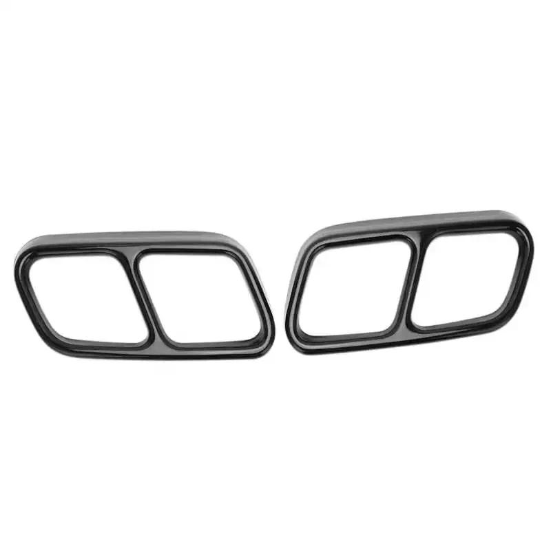 Car Quad Exhaust Tip Trim Stainless Steel for Mercedes‑Benz CLS W218 2012 2013 2014 2015 2016 2017