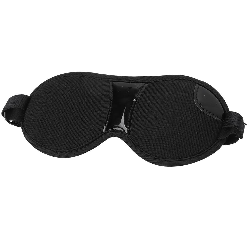 Magnetic Blindfold Improve Sleep Relieve Pressure Adjustable Strap 12 Magnets Stones Eye Shade Black