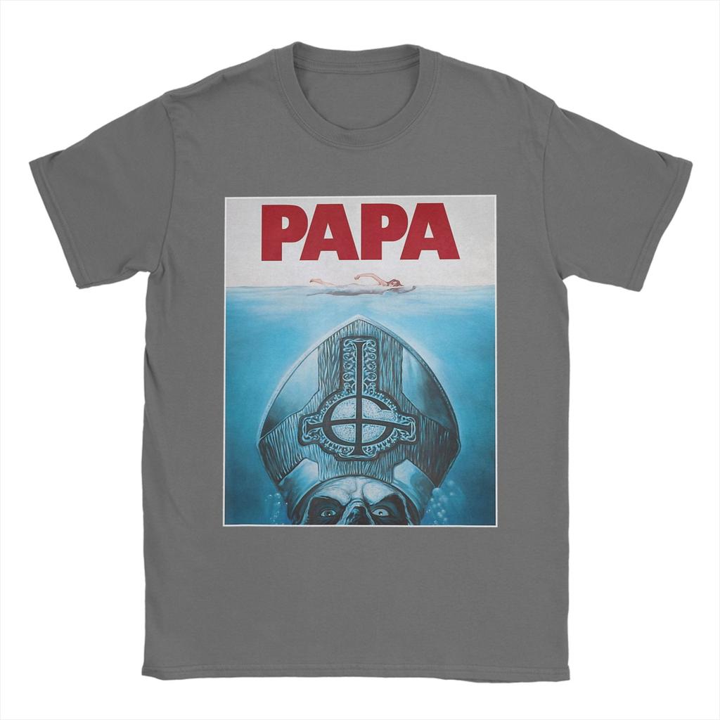 Ghost Band Papa Poster T-Shirts Men  Unique 100% Cotton Tee Shirt O Neck Short Sleeve T Shirts Classic Clothing