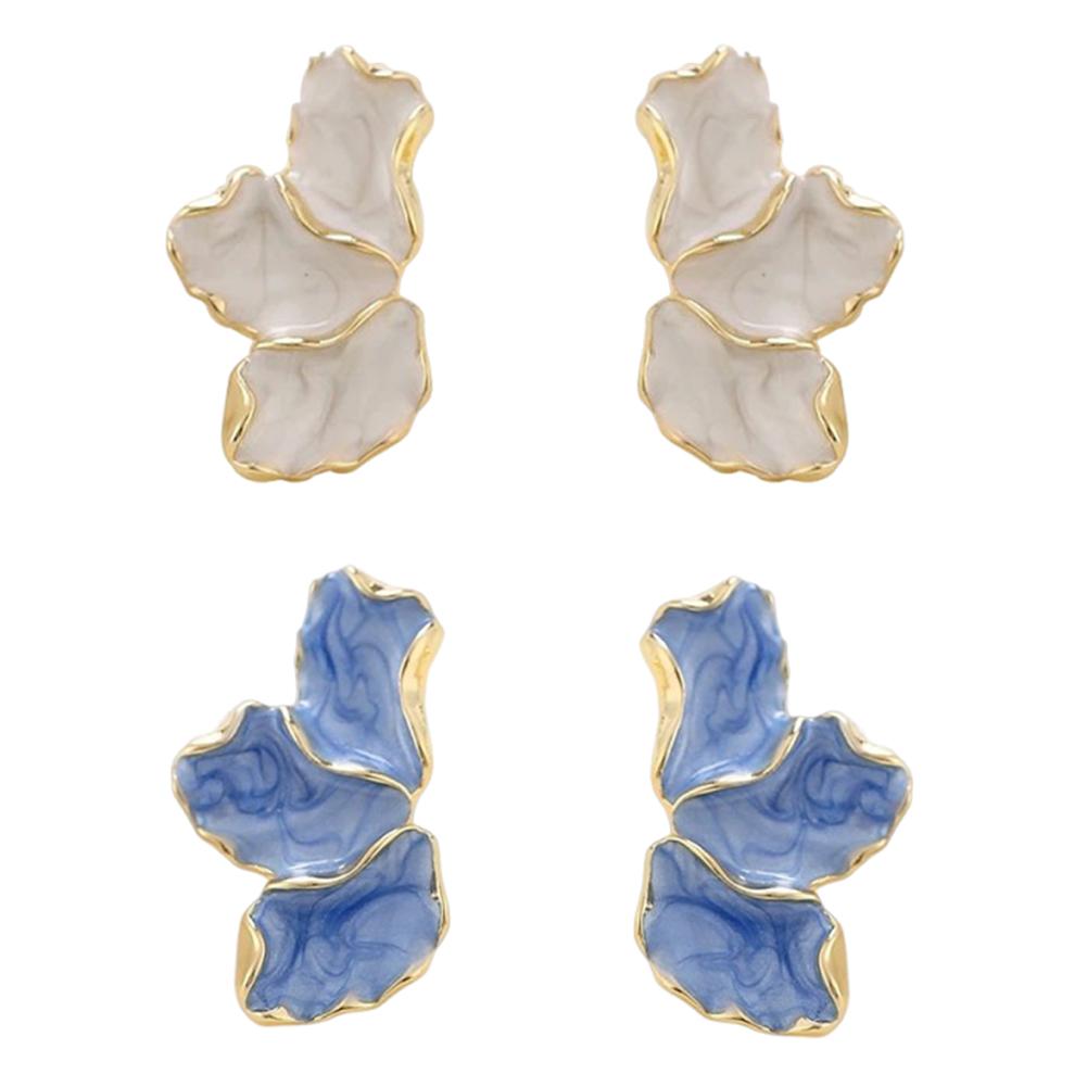 Irregular Petal Earring Summer Jewelry Gift Flower Stud Earrings Geometric Earrings for Women