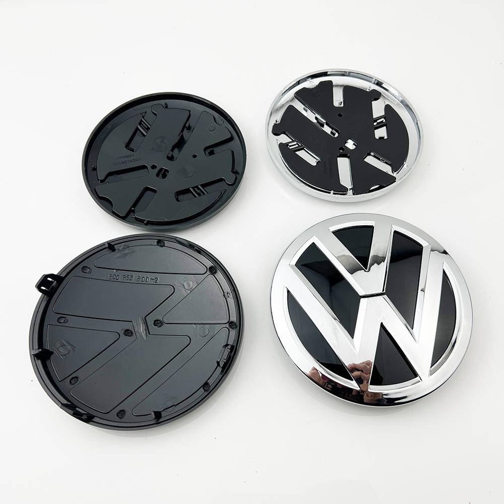 DKRSE1 2Pcs 6C0853600 Car Logo Front Grill Badge Rear Trunk Emblem For VW Polo 6 6C 2014 2015 2016 2017 2018 Modification Accessories