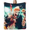 Terrifying Art and Clown Throw Blanket Soft Sherpa Fleece Warm Blanket for Winter