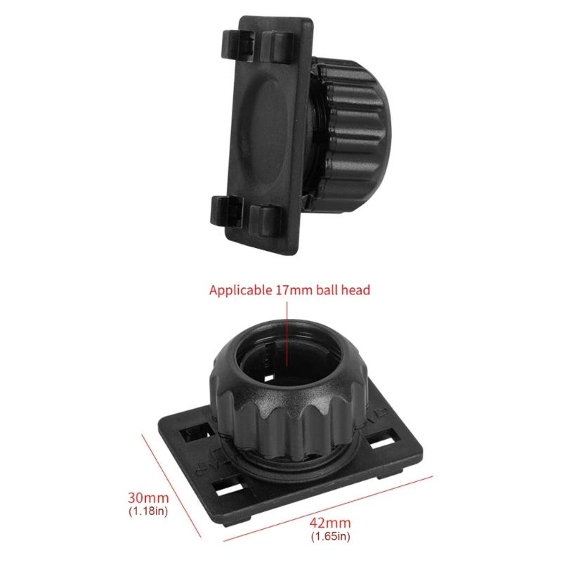 Base per Supporto da Auto con Testa a Sfera da 17 mm Supporto per Tablet Staffa di Montaggio Universale Stabile Supporto Regolabile a 360 Gradi