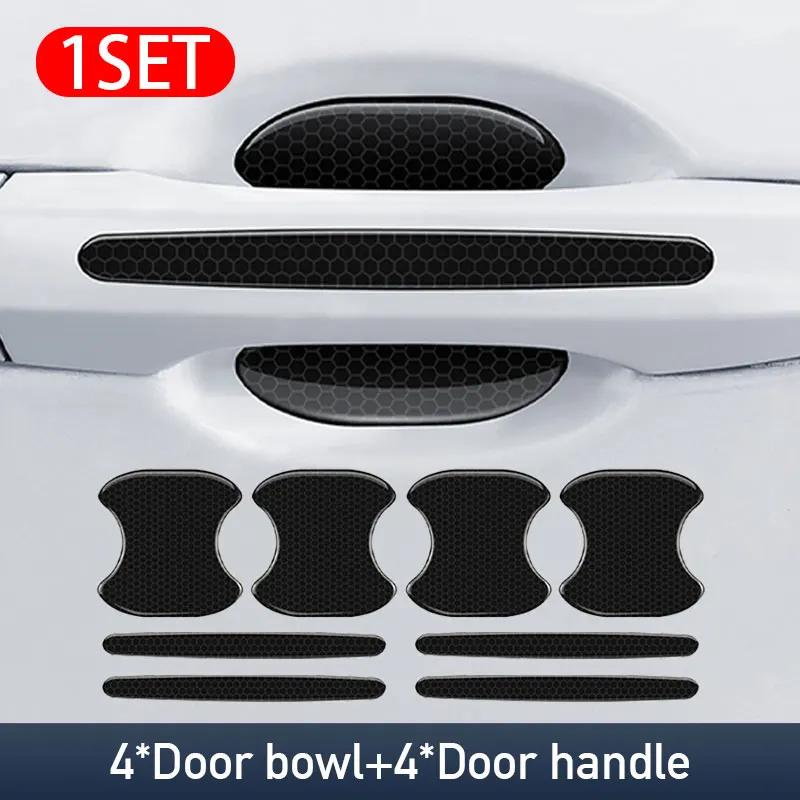 Car Door Handle Protective Film Door Bowl Anti Scratch Sticker Reflective Strip Epoxy Protector Moulding Trim Strip