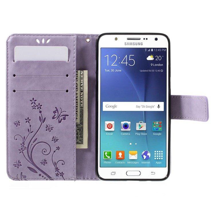 Flip case for Samsung Galaxy J5 2016, Butterfly, purple