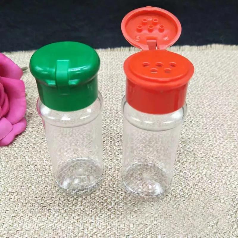 5Pcs Plastic Spice Salt Pepper Shakers Seasoning Jar BBQ Condiment Vinegar Bottle