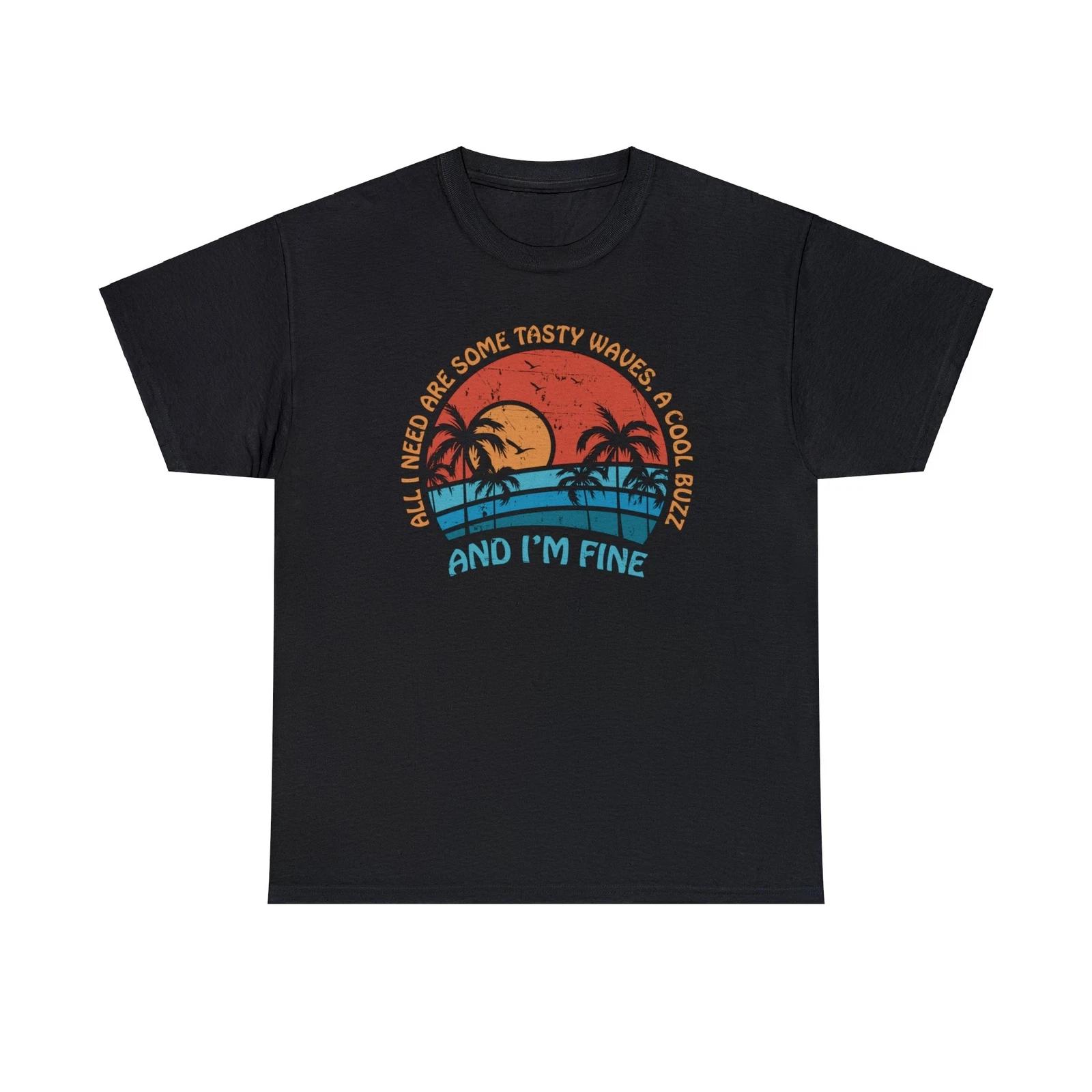 Tasty Waves And A Cool Buzz Funny T-Shirt M