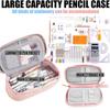 Large Pencil Case for Girls Big Capacity Pencil Pouch Stationery Organizer Portable Office Stationery Makeup Bag