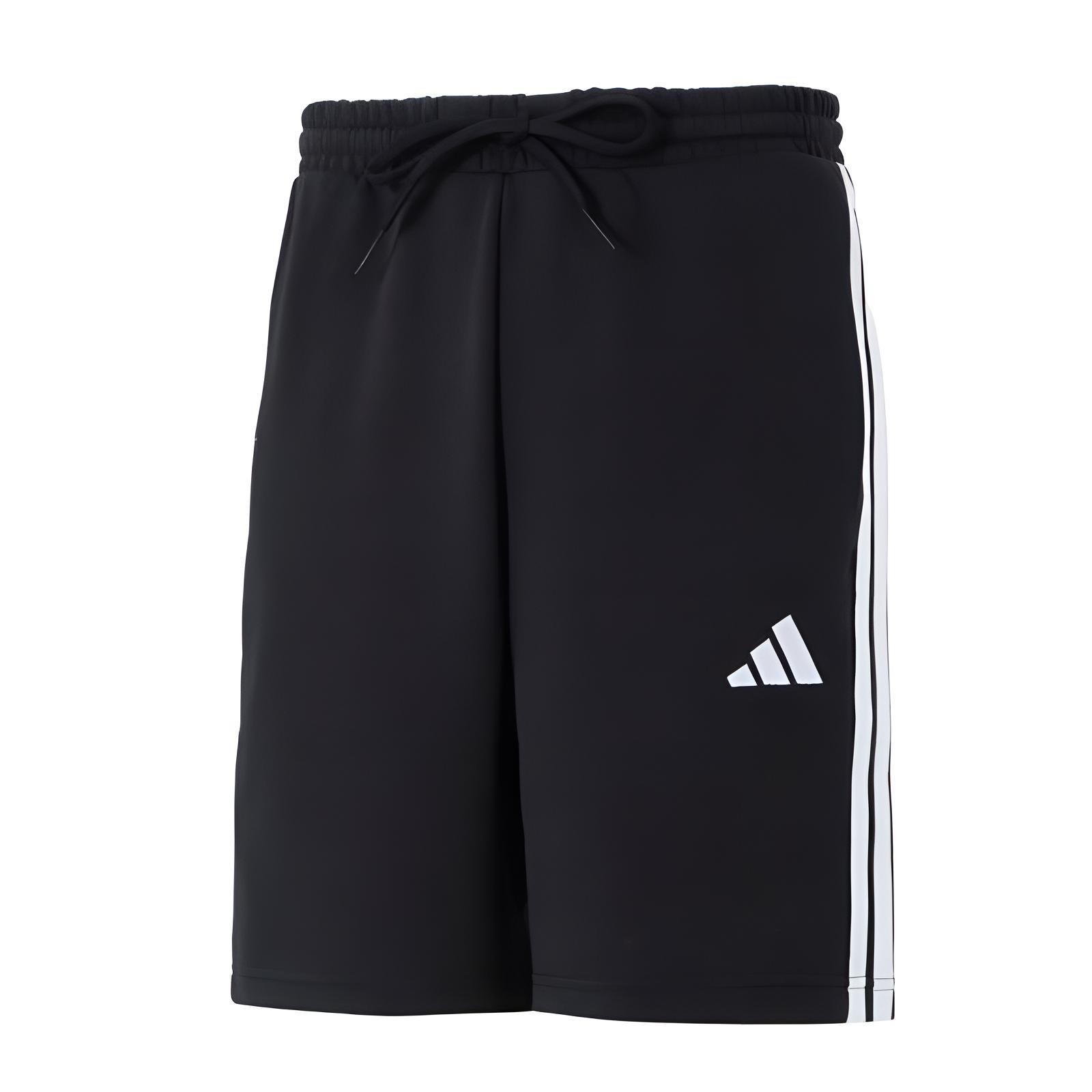 adidas Essential 3-Stripes French Terry Shorts Asia Sizing Black Men s JE6414 L