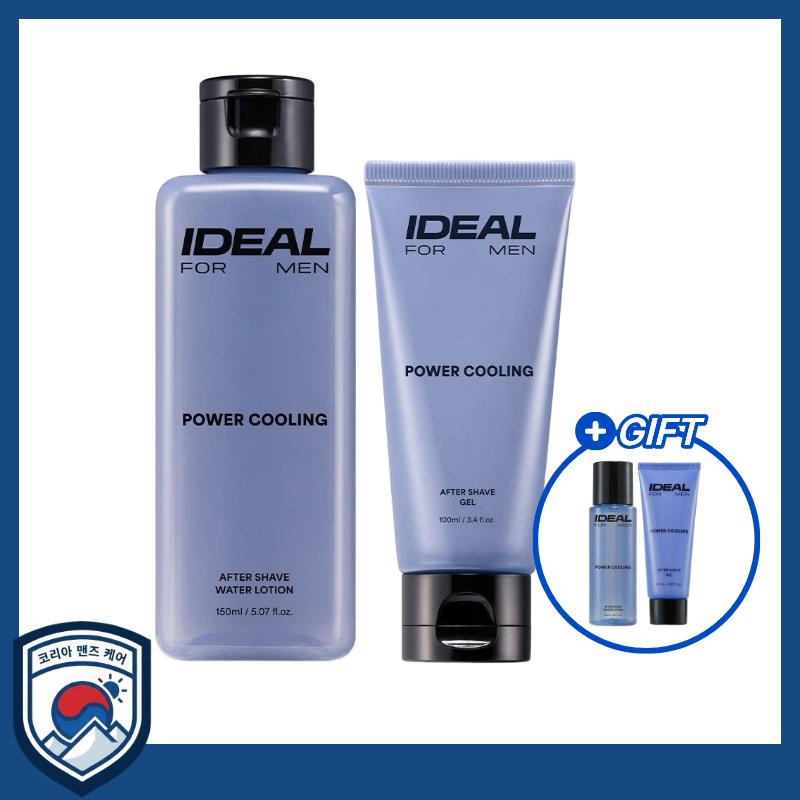 [IDEAL FOR MEN] Power Cooling After Shave 2-Item Set (Lotion 150ml + Gel 100ml) + Bonus Gift (Lotion 20ml + Gel 20ml)