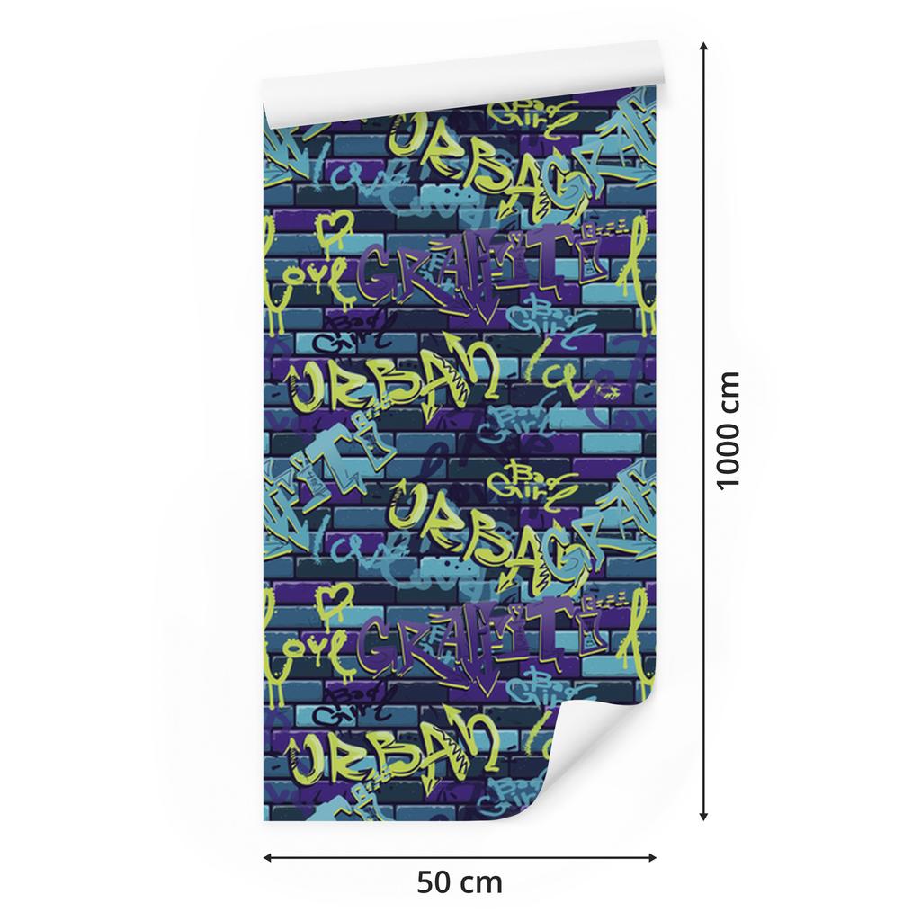 Graffiti wallpaper for living room and bedroom 50x1000
