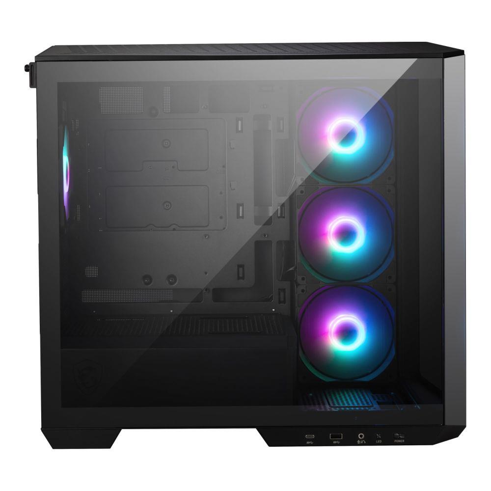 MSI MAG PANO M100R PZ M-ATX Micro Tower Case with Window, Without Power Supply